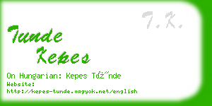 tunde kepes business card